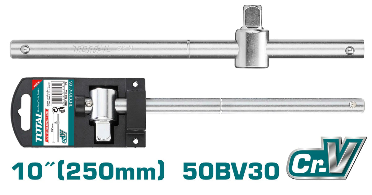 TOTAL THTSTB12106 1/2" Sliding T-Bar 250mm 50BV30 Steel Total
